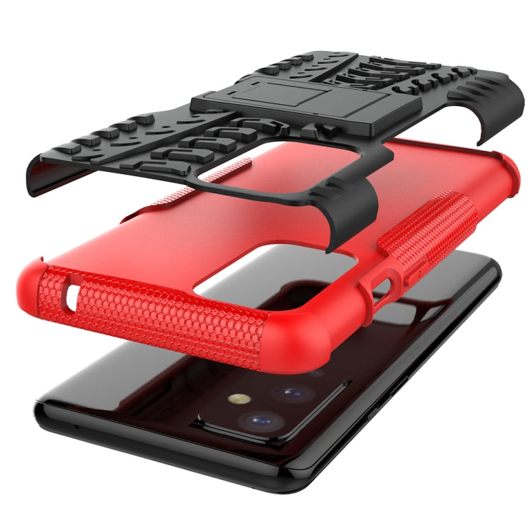 For OnePlus 9 Tire Texture Shockproof TPU+PC Protective Case with Holder