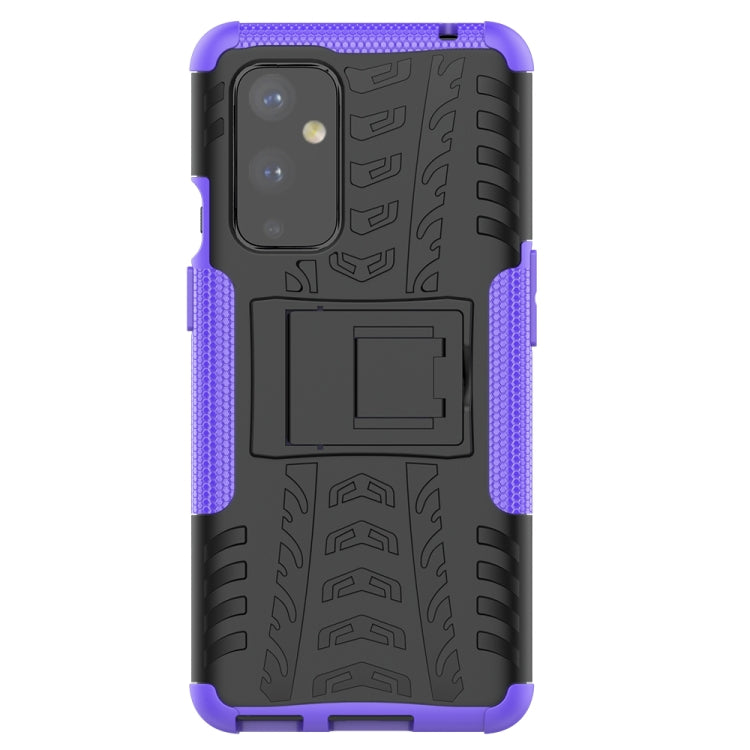 For OnePlus 9 Tire Texture Shockproof TPU+PC Protective Case with Holder