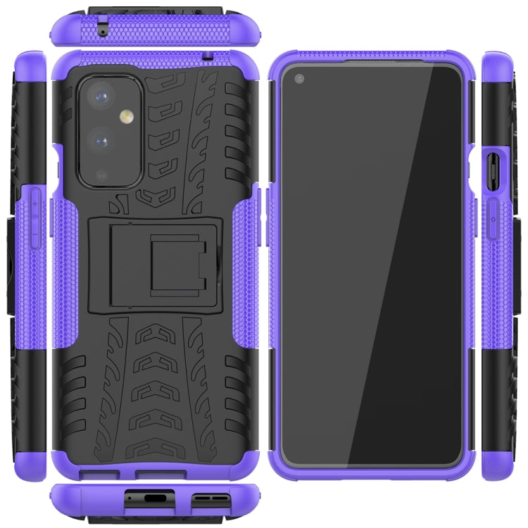 For OnePlus 9 Tire Texture Shockproof TPU+PC Protective Case with Holder