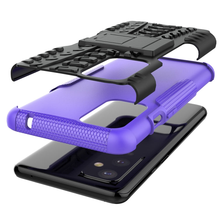 For OnePlus 9 Tire Texture Shockproof TPU+PC Protective Case with Holder