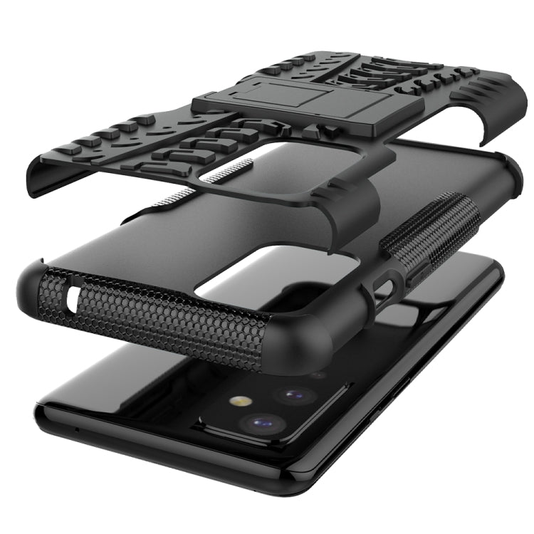 For OnePlus 9 Tire Texture Shockproof TPU+PC Protective Case with Holder