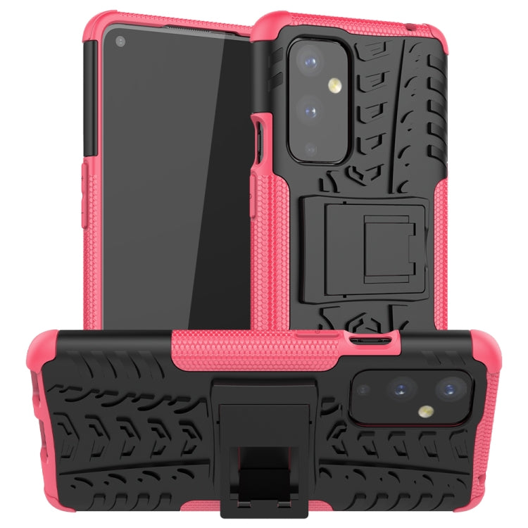 For OnePlus 9 Tire Texture Shockproof TPU+PC Protective Case with Holder