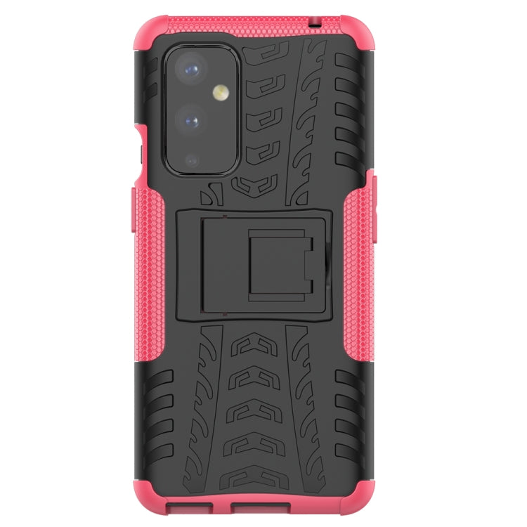 For OnePlus 9 Tire Texture Shockproof TPU+PC Protective Case with Holder