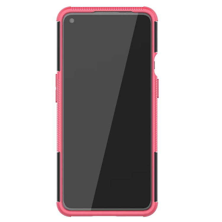 For OnePlus 9 Tire Texture Shockproof TPU+PC Protective Case with Holder