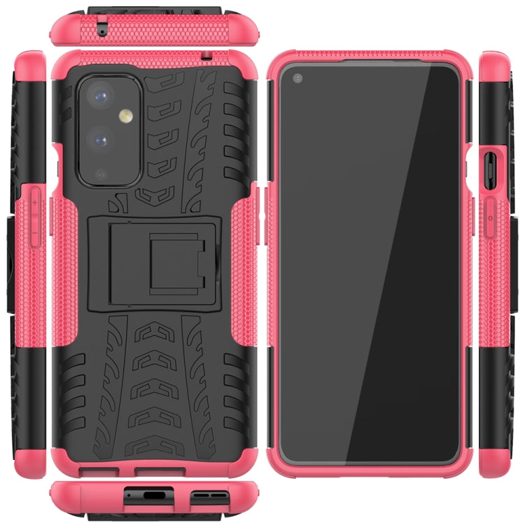 For OnePlus 9 Tire Texture Shockproof TPU+PC Protective Case with Holder