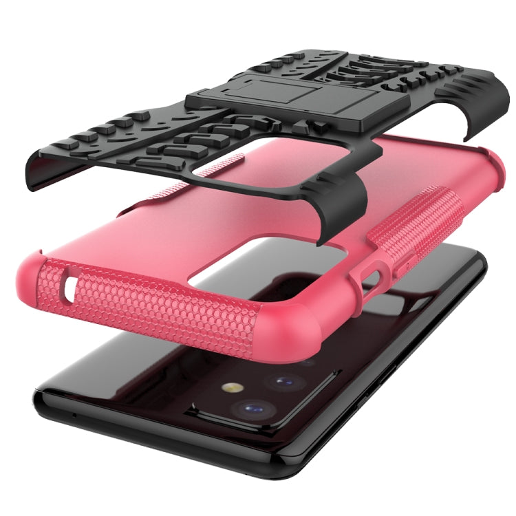 For OnePlus 9 Tire Texture Shockproof TPU+PC Protective Case with Holder