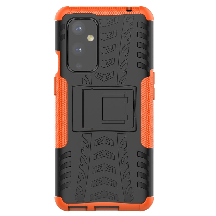 For OnePlus 9 Tire Texture Shockproof TPU+PC Protective Case with Holder