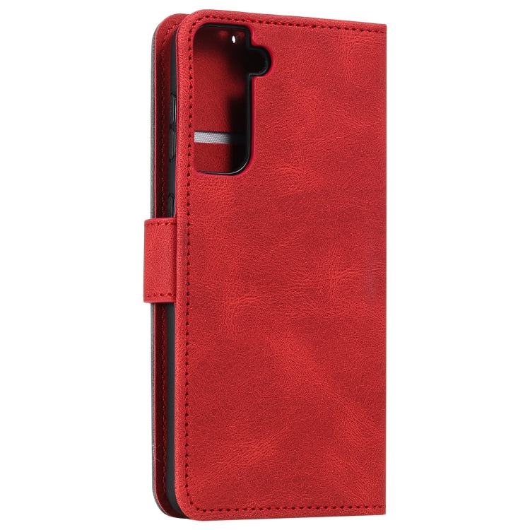 For Samsung Galaxy S21 5G Stitching Calf Texture Horizontal Flip Leather Case with Holder & Card Slots & Wallet