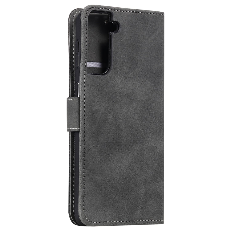 For Samsung Galaxy S21+ 5G Stitching Calf Texture Horizontal Flip Leather Case with Holder & Card Slots & Wallet