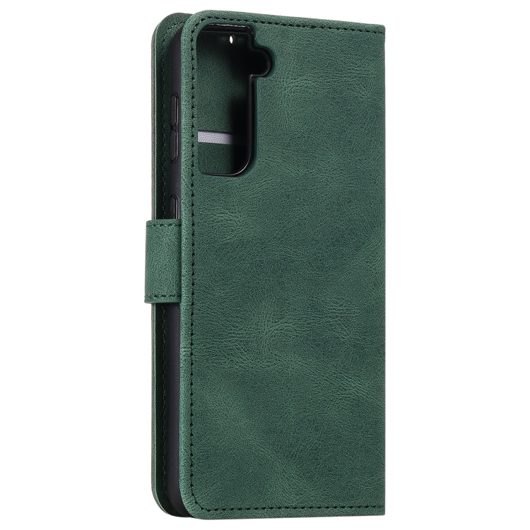 For Samsung Galaxy S21+ 5G Stitching Calf Texture Horizontal Flip Leather Case with Holder & Card Slots & Wallet