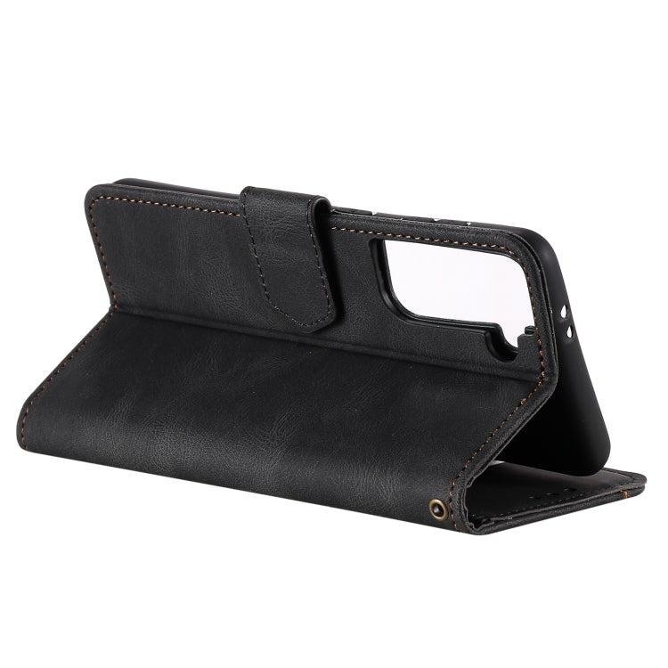 For Samsung Galaxy S21 Ultra 5G Stitching Calf Texture Horizontal Flip Leather Case with Holder & Card Slots & Wallet