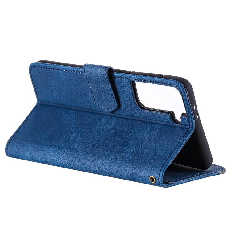 For Samsung Galaxy S21 Ultra 5G Stitching Calf Texture Horizontal Flip Leather Case with Holder & Card Slots & Wallet