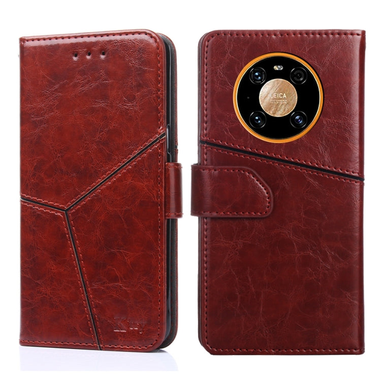For Huawei Mate 40 Pro Geometric Stitching Horizontal Flip TPU + PU Leather Case with Holder & Card Slots & Wallet