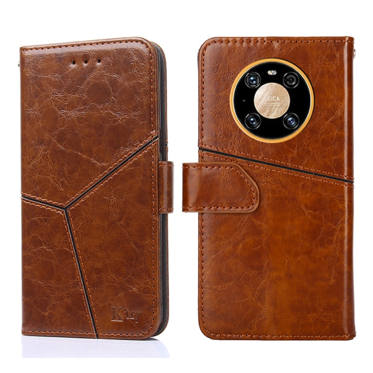 For Huawei Mate 40 Pro Geometric Stitching Horizontal Flip TPU + PU Leather Case with Holder & Card Slots & Wallet