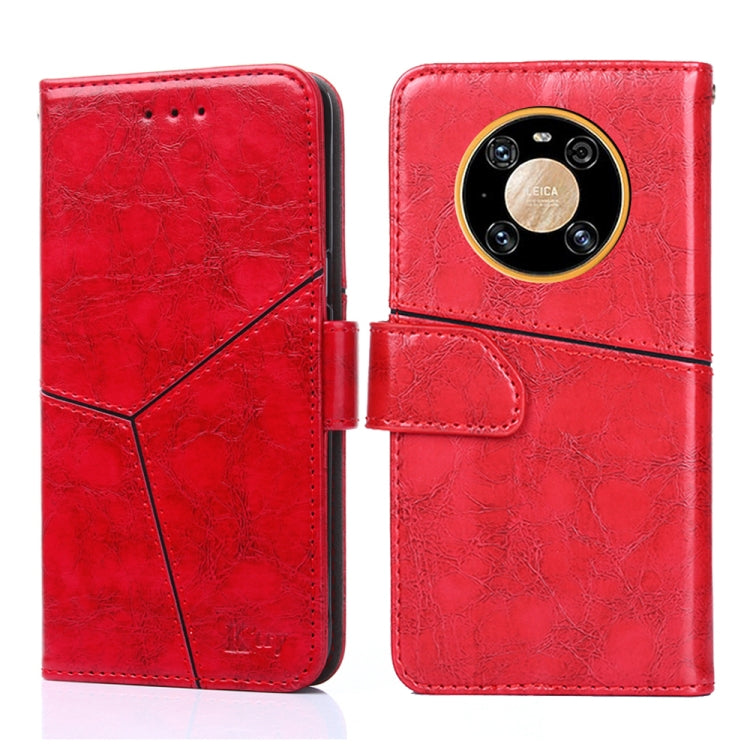 For Huawei Mate 40 Pro Geometric Stitching Horizontal Flip TPU + PU Leather Case with Holder & Card Slots & Wallet