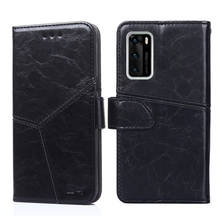 For Huawei P40 Geometric Stitching Horizontal Flip TPU + PU Leather Case with Holder & Card Slots & Wallet