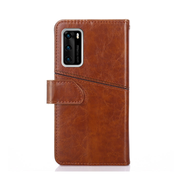 For Huawei P40 Geometric Stitching Horizontal Flip TPU + PU Leather Case with Holder & Card Slots & Wallet
