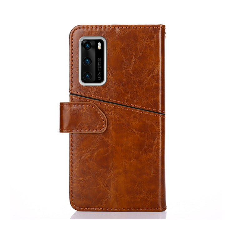 For Huawei P40 Geometric Stitching Horizontal Flip TPU + PU Leather Case with Holder & Card Slots & Wallet