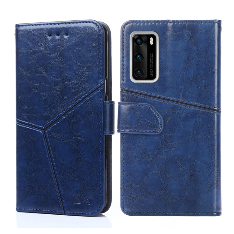 For Huawei P40 Geometric Stitching Horizontal Flip TPU + PU Leather Case with Holder & Card Slots & Wallet
