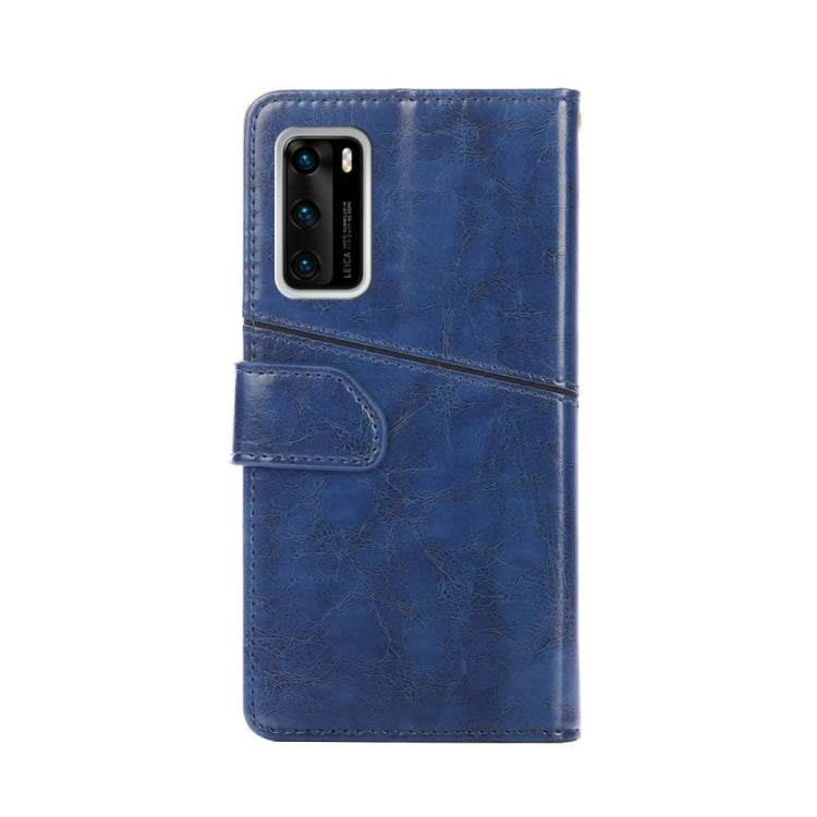 For Huawei P40 Geometric Stitching Horizontal Flip TPU + PU Leather Case with Holder & Card Slots & Wallet