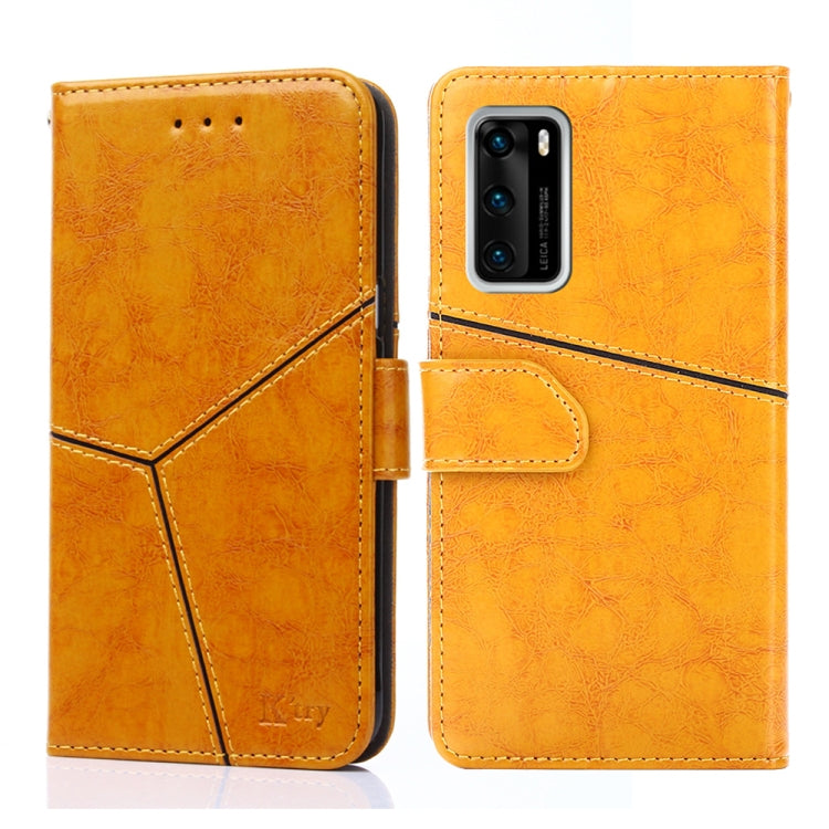 For Huawei P40 Geometric Stitching Horizontal Flip TPU + PU Leather Case with Holder & Card Slots & Wallet