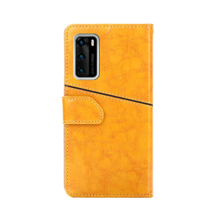 For Huawei P40 Geometric Stitching Horizontal Flip TPU + PU Leather Case with Holder & Card Slots & Wallet