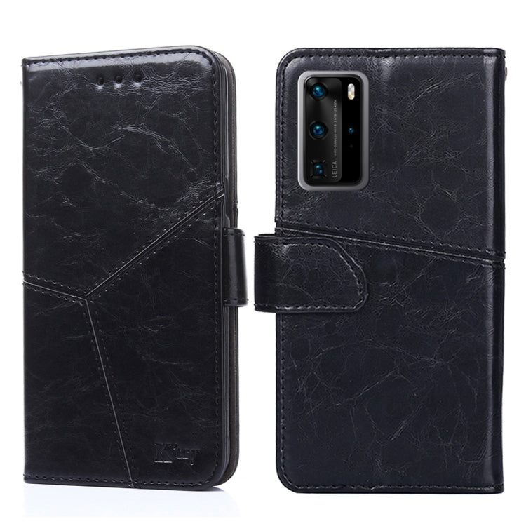 For Huawei P40 Pro Geometric Stitching Horizontal Flip TPU + PU Leather Case with Holder & Card Slots & Wallet
