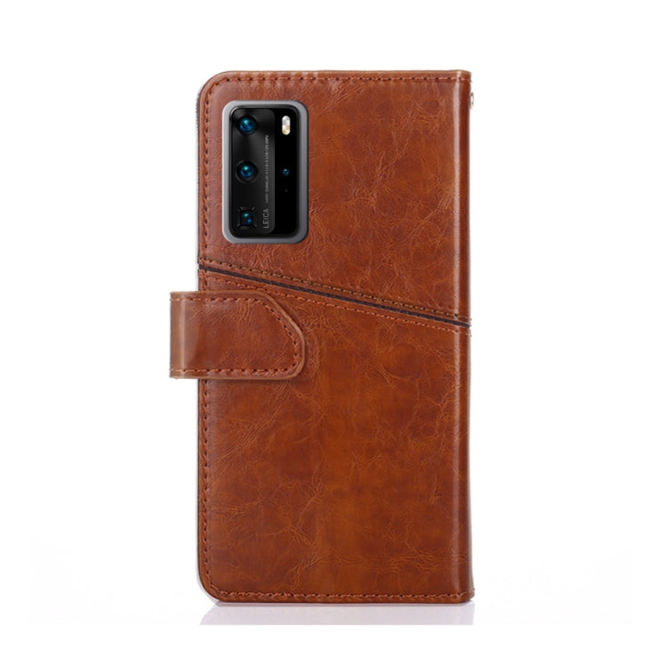 For Huawei P40 Pro Geometric Stitching Horizontal Flip TPU + PU Leather Case with Holder & Card Slots & Wallet