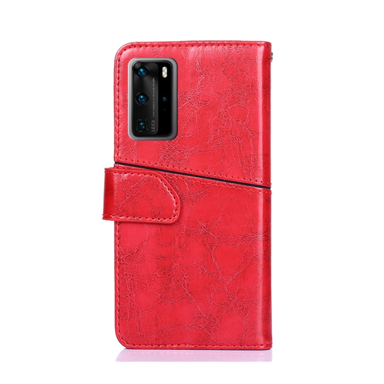 For Huawei P40 Pro Geometric Stitching Horizontal Flip TPU + PU Leather Case with Holder & Card Slots & Wallet