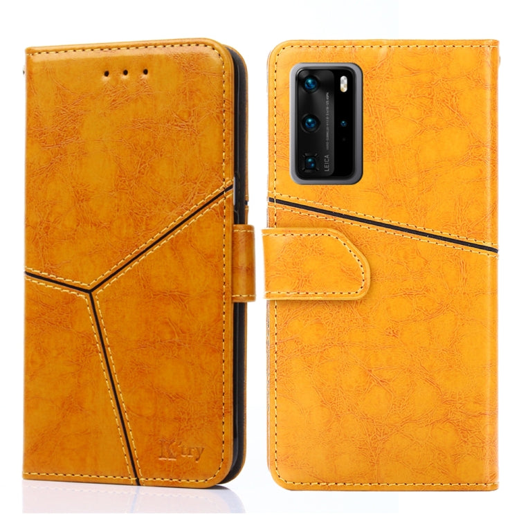 For Huawei P40 Pro Geometric Stitching Horizontal Flip TPU + PU Leather Case with Holder & Card Slots & Wallet