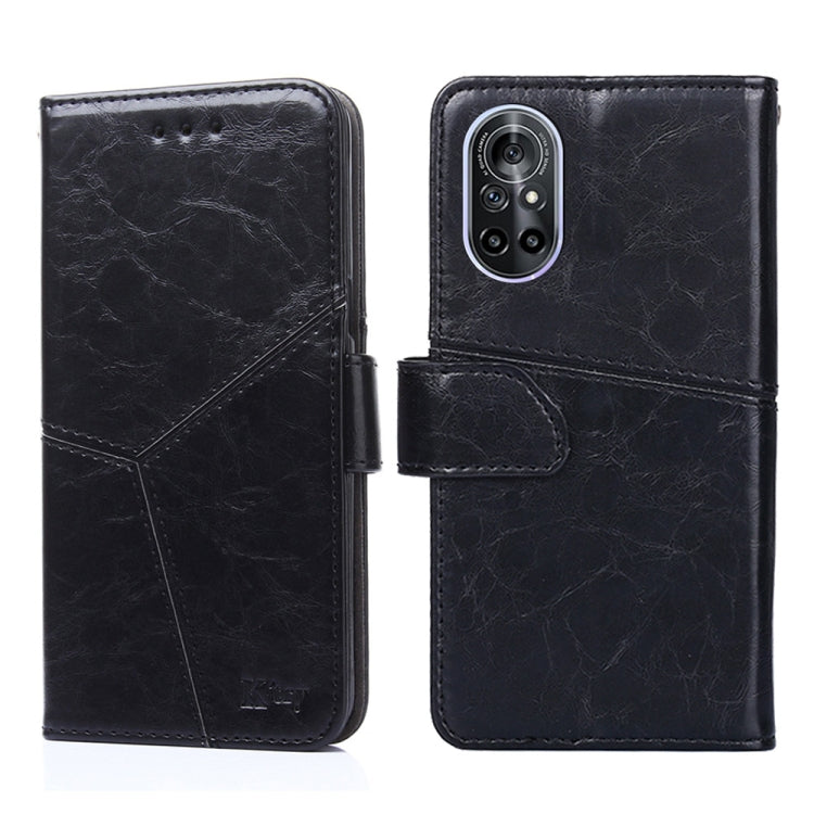 For Huawei nova 8 5G Geometric Stitching Horizontal Flip TPU + PU Leather Case with Holder & Card Slots & Wallet