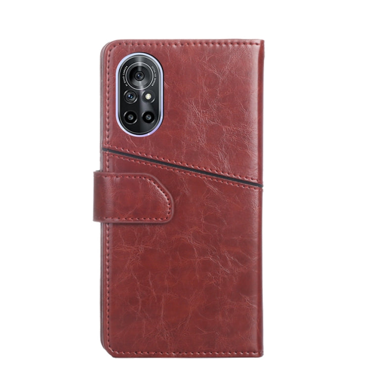 For Huawei nova 8 5G Geometric Stitching Horizontal Flip TPU + PU Leather Case with Holder & Card Slots & Wallet