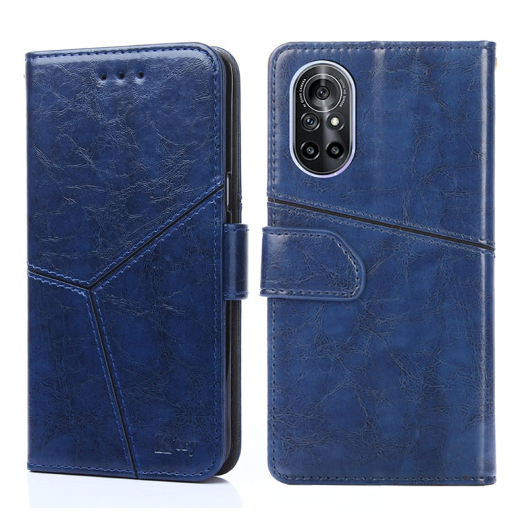 For Huawei nova 8 5G Geometric Stitching Horizontal Flip TPU + PU Leather Case with Holder & Card Slots & Wallet