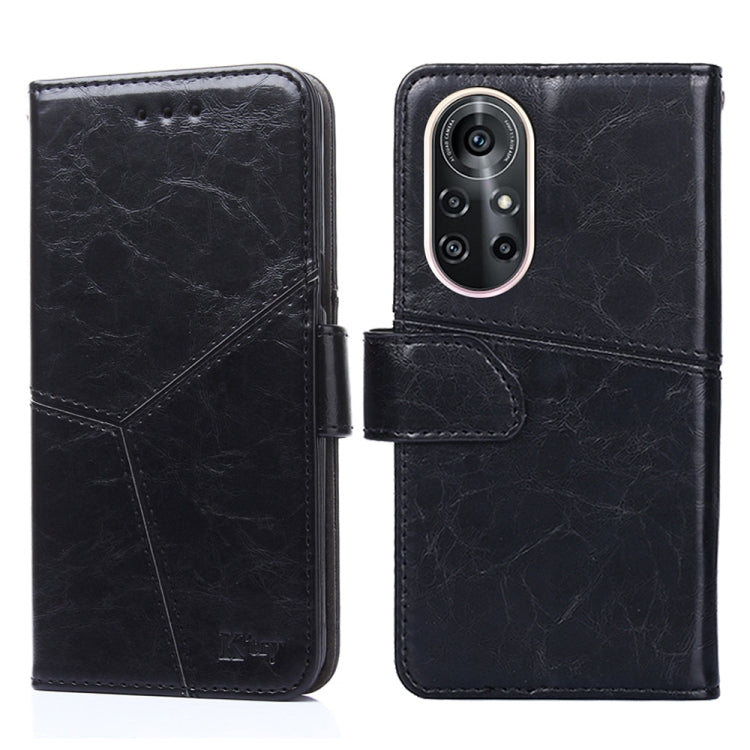 For Huawei nova 8 Pro 5G Geometric Stitching Horizontal Flip TPU + PU Leather Case with Holder & Card Slots & Wallet