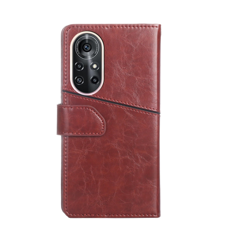 For Huawei nova 8 Pro 5G Geometric Stitching Horizontal Flip TPU + PU Leather Case with Holder & Card Slots & Wallet