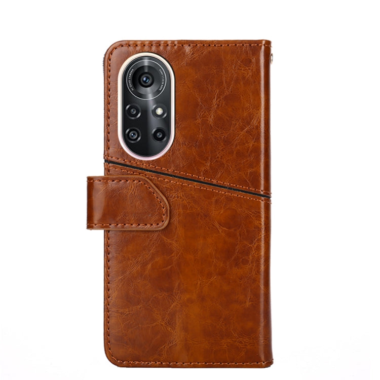 For Huawei nova 8 Pro 5G Geometric Stitching Horizontal Flip TPU + PU Leather Case with Holder & Card Slots & Wallet