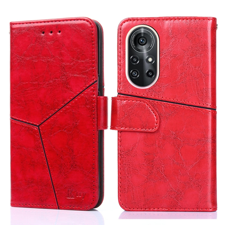 For Huawei nova 8 Pro 5G Geometric Stitching Horizontal Flip TPU + PU Leather Case with Holder & Card Slots & Wallet