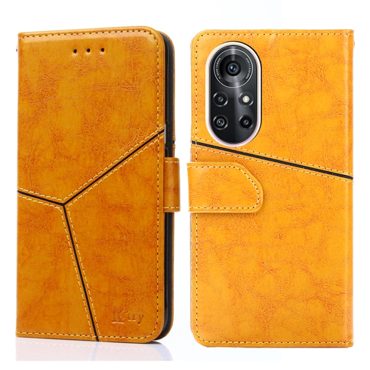 For Huawei nova 8 Pro 5G Geometric Stitching Horizontal Flip TPU + PU Leather Case with Holder & Card Slots & Wallet