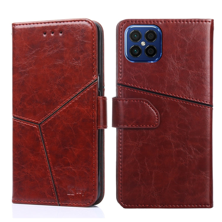 For Huawei nova 8 SE Geometric Stitching Horizontal Flip TPU + PU Leather Case with Holder & Card Slots & Wallet