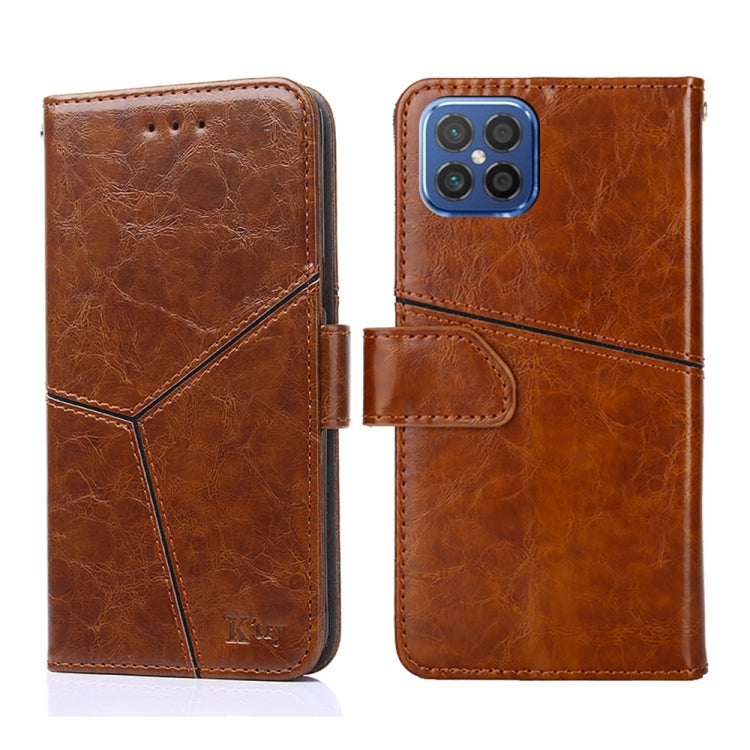 For Huawei nova 8 SE Geometric Stitching Horizontal Flip TPU + PU Leather Case with Holder & Card Slots & Wallet