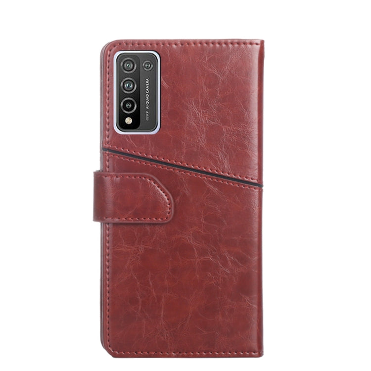 For Huawei Honor 10X Lite Geometric Stitching Horizontal Flip TPU + PU Leather Case with Holder & Card Slots & Wallet