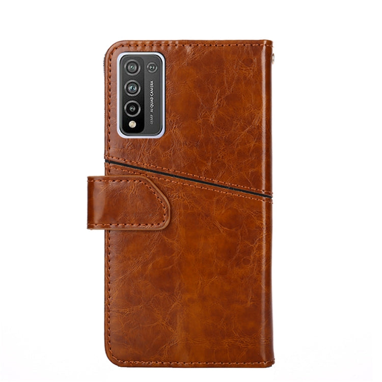 For Huawei Honor 10X Lite Geometric Stitching Horizontal Flip TPU + PU Leather Case with Holder & Card Slots & Wallet