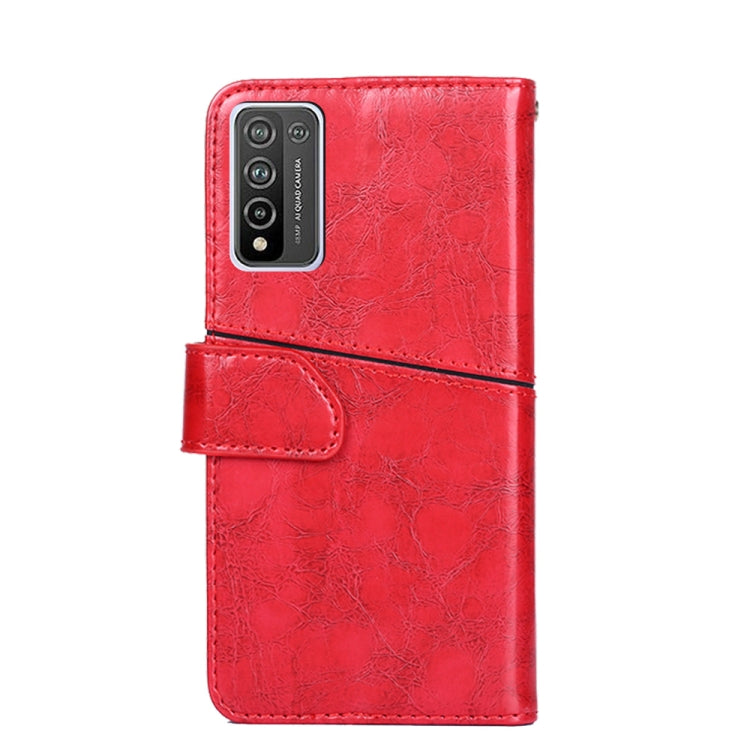 For Huawei Honor 10X Lite Geometric Stitching Horizontal Flip TPU + PU Leather Case with Holder & Card Slots & Wallet