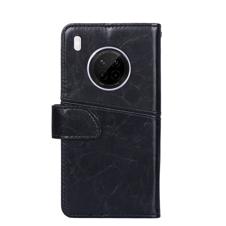 For Huawei Y9a Geometric Stitching Horizontal Flip TPU + PU Leather Case with Holder & Card Slots & Wallet