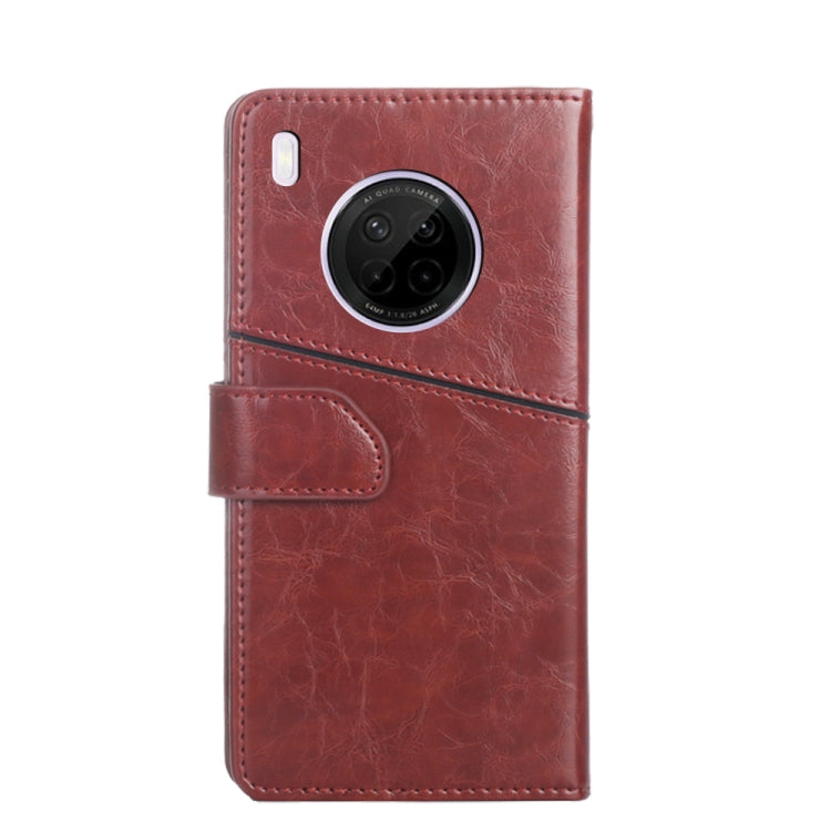 For Huawei Y9a Geometric Stitching Horizontal Flip TPU + PU Leather Case with Holder & Card Slots & Wallet