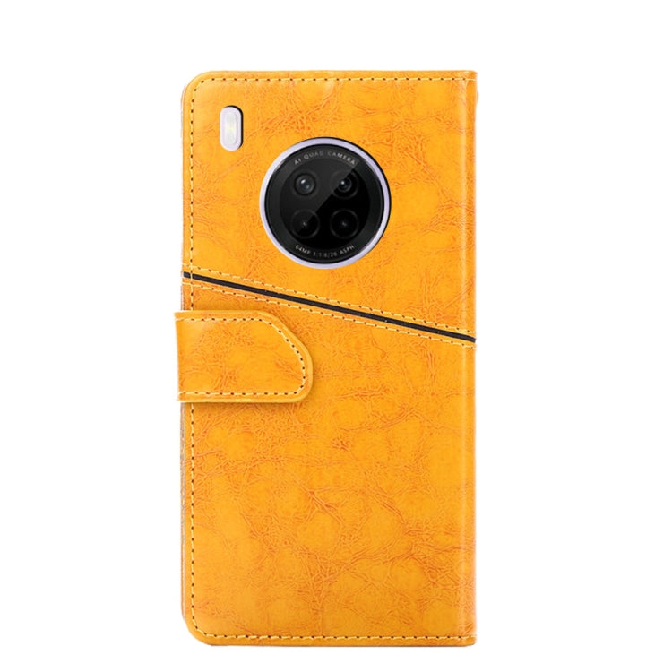 For Huawei Y9a Geometric Stitching Horizontal Flip TPU + PU Leather Case with Holder & Card Slots & Wallet