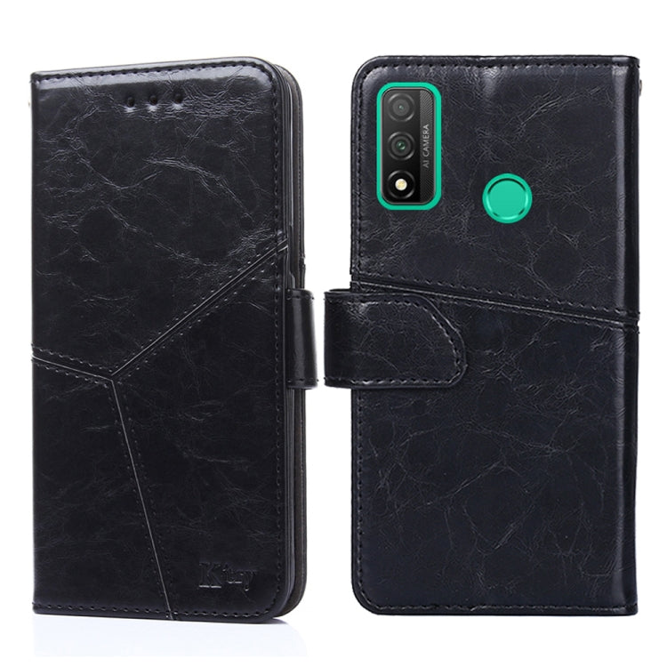 For Huawei P smart 2020 Geometric Stitching Horizontal Flip TPU + PU Leather Case with Holder & Card Slots & Wallet