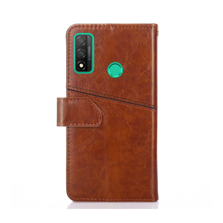 For Huawei P smart 2020 Geometric Stitching Horizontal Flip TPU + PU Leather Case with Holder & Card Slots & Wallet