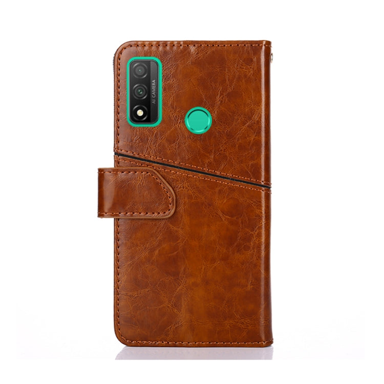 For Huawei P smart 2020 Geometric Stitching Horizontal Flip TPU + PU Leather Case with Holder & Card Slots & Wallet