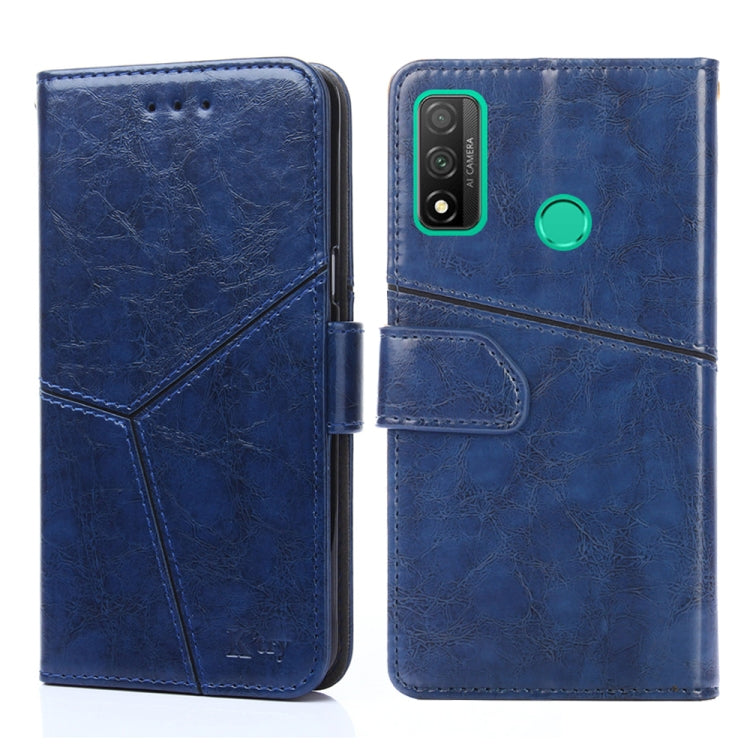For Huawei P smart 2020 Geometric Stitching Horizontal Flip TPU + PU Leather Case with Holder & Card Slots & Wallet